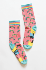 You Can Change The World Girl Rainbow Socks Jadelynn Brooke Sock