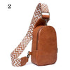 Vegan Leather Sling Bag Larry Ann Camel Handbags
