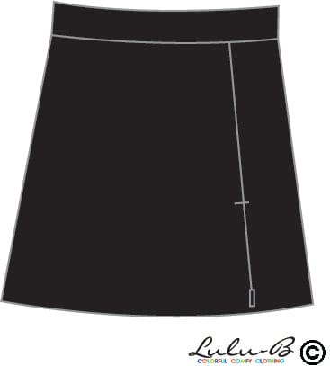 Black Pull-on Zip Skort with UPF50+ Lulu-B Skorts