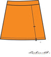Tangerine Pull-on Zip Skort with UPF50+ Lulu-B Skorts