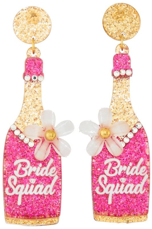Bride Squad Bottle Earrings Old Skool Boutique Earrings