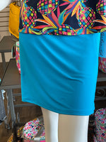 Turquoise Pull-on Zip Skort with UPF50+ Old Skool Boutique Skorts