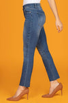Vintage Dream High-Rise Straight Jean With Unfinished Hem - MEDIUM WASH Royalty For Me