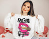 Abcde F you White Crew Neck Sweatshirt Southern Magnolia Shirts & Tops