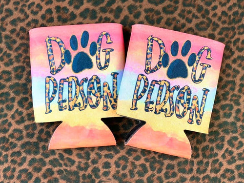 Dog Person Can Koozie Swanky Blossom