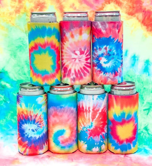 Wild Bandita Tie Dye Slim Koozie Swanky Blossom