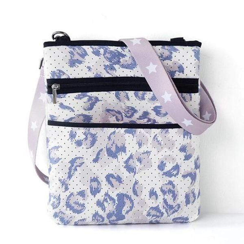 Lavender Leopard Neoprene Crossbody vendor-unknown Handbags