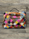 Multi Color Leather Patchwork Shoulder Bag vendor-unknown Handbags