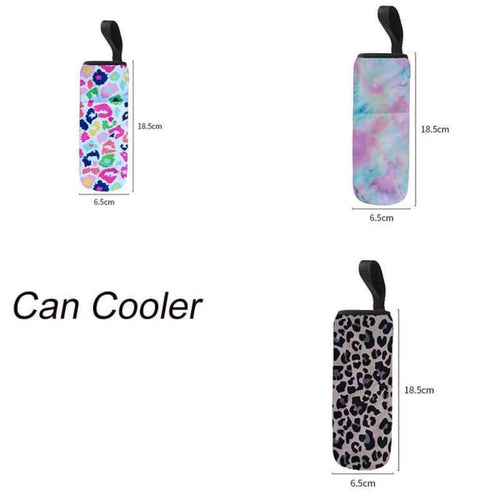 Neoprene Water Bottle Holder with Wristlet vendor-unknown Can Cooler