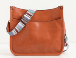 Orange Crossbody Purse Aztec Print Strap vendor-unknown Handbags