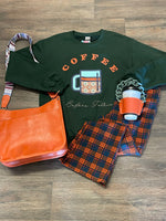 Orange Crossbody Purse Aztec Print Strap vendor-unknown Handbags