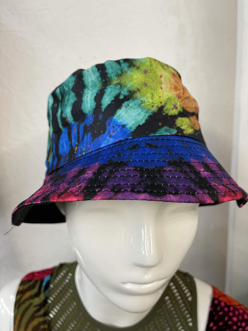 Tie Dye Bucket Hat vendor-unknown Rainbow Spiral Bucket Hat